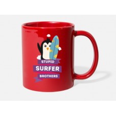 Stupid Surfer Brothers Red Mugs